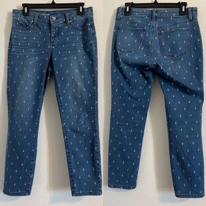EUC Talbots semi stretch anchor print jeans